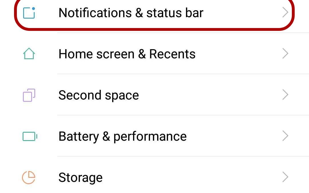 تنظیمات نوتیفیکیشن