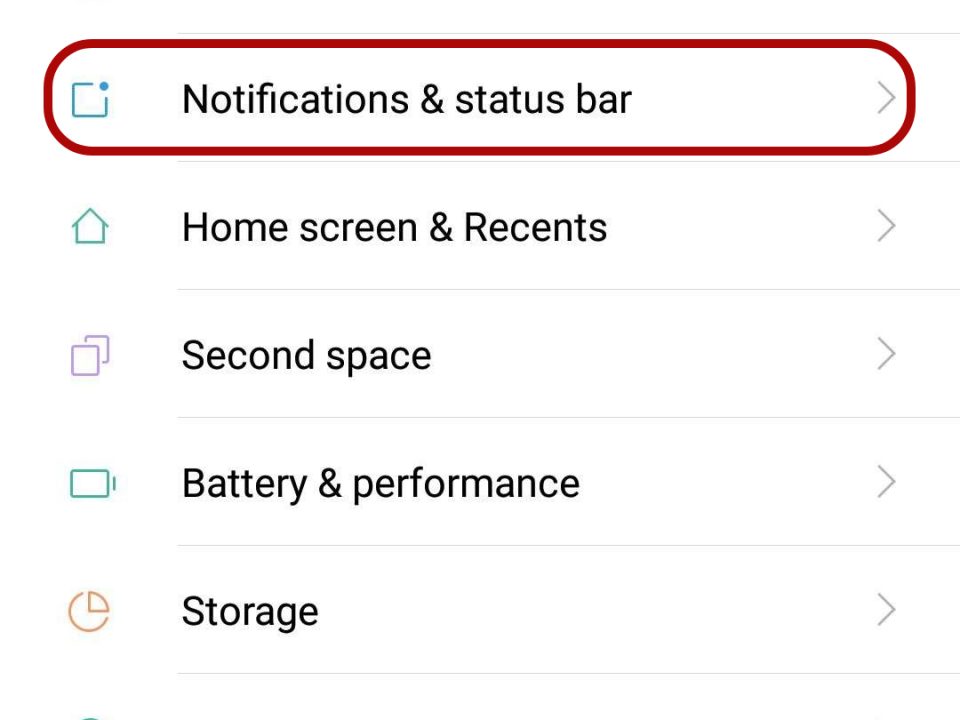 تنظیمات نوتیفیکیشن